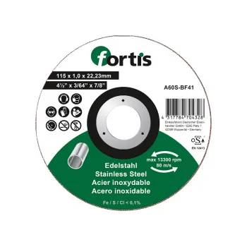 Řezný kotouč Řezací kotouč Fortis na nerez, rovný - 115x1,6mm