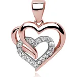 Olivie Stříbrný přívěsek RŮŽOVÁ SPOJENÁ SRDCE 5661 Ag 925; ≤1,4 g.