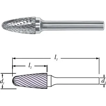 Fréza SGS 23378 (SF-5M) - Fréza technická SF-5M stromečková s rádiusem pr. 12,7x25mm, stopka 6mm