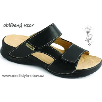Dámská zdravotní obuv MEDISTYLE MIRKA LM-T16 pantofel černý, černá - 38