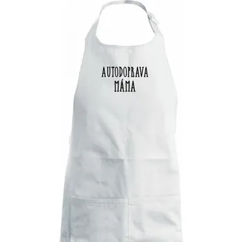 Kuchyňská zástěra Autodoprava máma - Dámská zástěra na vaření - Univerzální velikost ( Bílá )