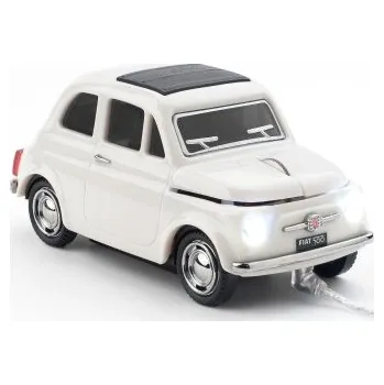 Myš CLICK CAR MOUSE Fiat 500 Oldtimer White (USB Wired)