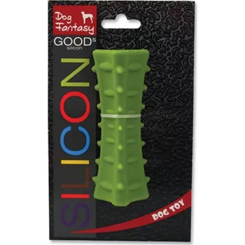 Hračka pro psa Hračka DOG FANTASY silikonový hranol tříboký tmavě zelený (1ks)
