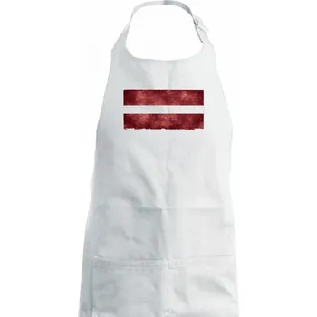 Kuchyňská zástěra Lotyšsko vlajka stará - Dámská zástěra na vaření - Univerzální velikost ( Bílá )