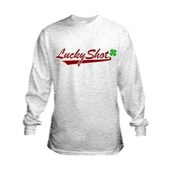 Pánské tričko LONGSLEEVE - GAMERSWEAR LuckyShot (grey) CZE Triko s dlouhým rukávem XXL(5034)