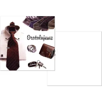 Blahopřání srdečné bez textu CN-358 V C0048, MFP paper