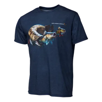 Rybářské oblečení Savage Gear Triko Cannibal Tee Blue Velikost: XXL