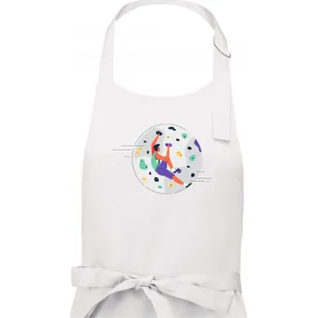 Kuchyňská zástěra Lezení na stěně - můj svět - Dámská zástěra na vaření - Univerzální velikost ( Bílá )