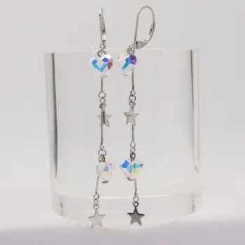 Náušnice Stříbrné náušnice s klasickým zapínáním