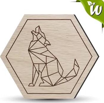 Podtácek Dřevěný podtácek - VLK 2