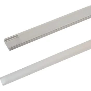 LED páska AL profil AS1 pro LED pásky, k přisazení, s plexi, 1m