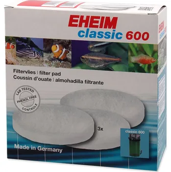 Akvarijní filtr Náplň EHEIM vata filtrační jemná Classic 600 3ks