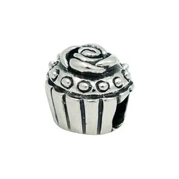 Přívěsek Stříbrný navlékací korálek muffin