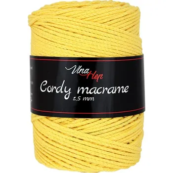 Vlna Hep Cordy macrame 2,5 mm - 8186 - žlutá