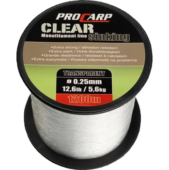 Cormoran Vlasec Pro Carp CLEAR sinking 0,25mm - 0,36mm 1200m Průměr-Nosnost: 0,25mm - 5,6kg