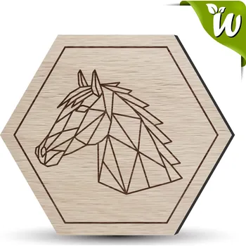 Podtácek Dřevěný podtácek - KŮŇ