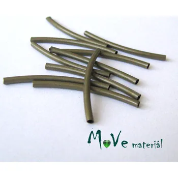 Dětské navlékací korálky Korálek kovový 30x2mm trubička, 10ks