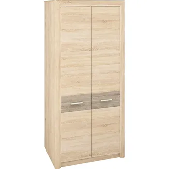 Šatní skříň Skříň dvoudvéřová kombinovaná sonoma světlá CASTEL 01