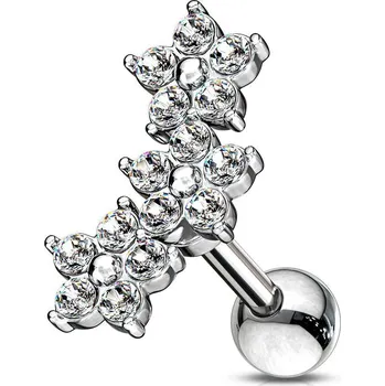 Piercing Cartilage piercing do ucha kytičky čiré