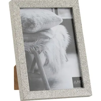 Rám na obraz Stříbrný dekorativní fotorámeček s flitry Glitter silver - 15*2*20 cm / 13*18cm