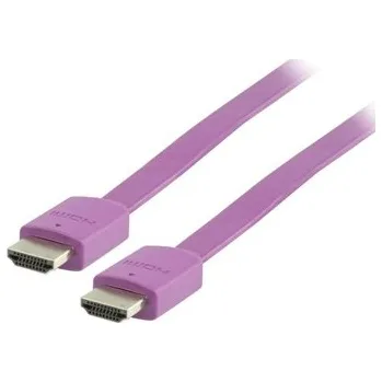 Video kabel Valueline Plochý kabel HDMI 1.4 3D/4K 2m - fialová (VLMP34010U2.00)