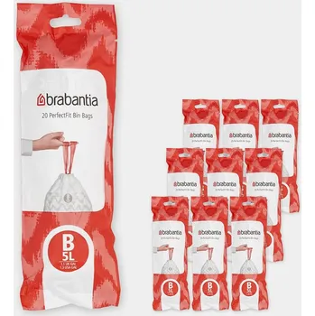 Brabantia PerfectFit sáčky 5L (B) do odpadkového koše - multipack 200 pytlů (10x20)