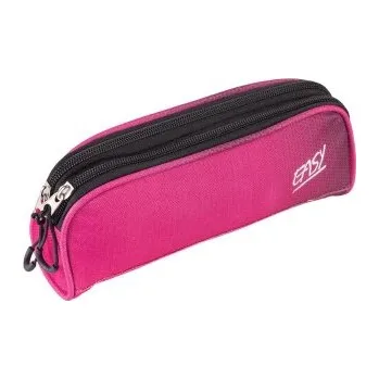 Penál Studentské pouzdro růžové, dva zipy