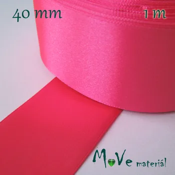 Stuha Stuha atlasová jednolící 40mm, 1m, neon. růžová
