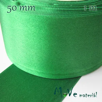 Stuha Stuha atlasová jednolící 50mm, 1m, zelená
