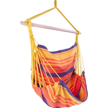 Houpací síť Sportago Playa závěsné houpací křeslo, do 120 kg, žlutá/oranžová