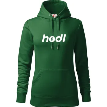 Dámská mikina Hodl - Mikina dámská Cape s kapucí - XL ( Lahvově zelená )