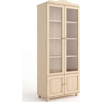 Šatní skříň Vitrína z masivu BIANCA Alicante Barevné provedení: Ořech 22-74