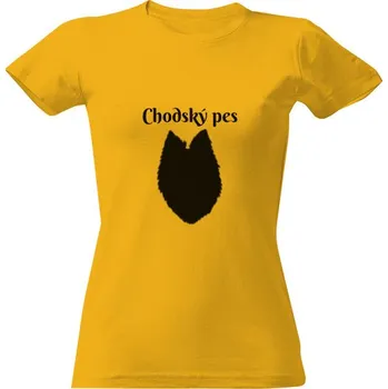 Dámské tričko Tričko s potiskem Chodský pes jako nejlepší kamarád dámské