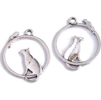 Přívěsek Přívěsek KOČKA, 26x31mm, 2ks