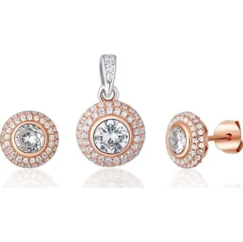 Souprava šperků Stříbrná pozlacená souprava se zirkony STRS0319F