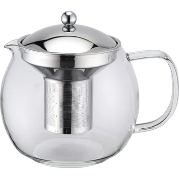 Konvice na čaj Weis skleněná konvice na čaj s nerezovýcm sítkem 1l