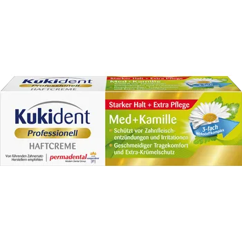 Péče o zubní náhradu Kukident Professionell Extra Stark Super Kamille fixační krém s heřmánkem 40 g