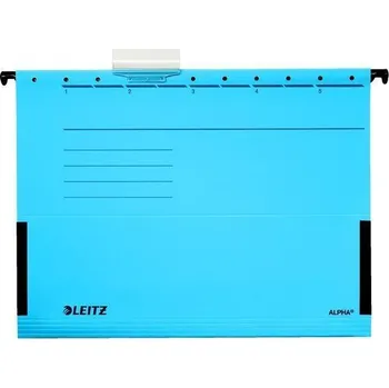 Závěsné desky ALPHA® s bočnicemi, modrá, A4, karton, LEITZ