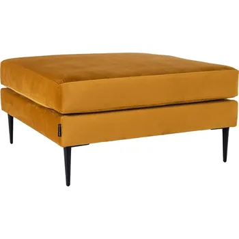 Taburet Nordic Design Žlutá sametová podnožka Vegas
