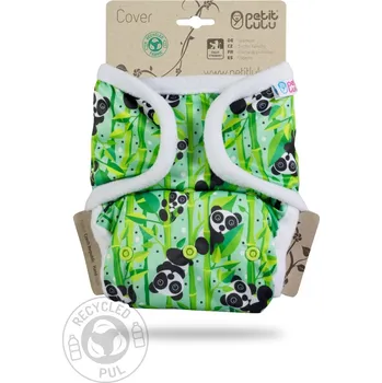 Plenkové kalhoty Petit Lulu - svrchní kalhotky s kapsami - patentky Vzor: Medvídci Panda