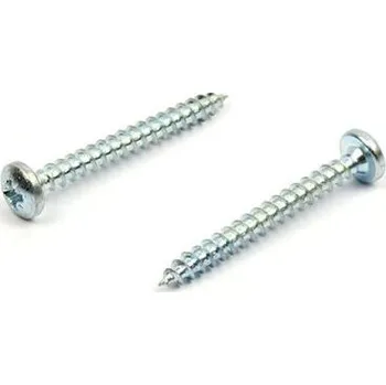 Vrut Vrut do dřeva s půlkulatou hlavou 5x35 zinek bílý křížová drážka PZ (Univerzální vrut, půlkulatá hlava, PZ, zinek bílý)
