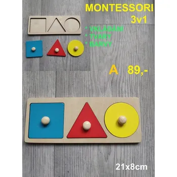MONTESSORI VKLÁDAČKA 3v1 A
