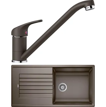 Kuchyňský dřez Set Blanco 12-A 25 (dřez Zia XL 6 S Kávová + baterie Daras Kávová)