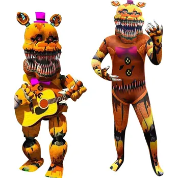 Karnevalový kostým FNAF (Five Nights at Freddy's) Dětský kostým FNAF (6 postav) Motiv: Freddy Nightmare, Velikost: 120 (5-6 let)