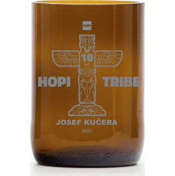 Sklenice Sklenice z recyklovaného skla - hnědá velká (450 ml) motiv Vaše logo + dárková krabice