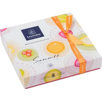 Bonboniéra Leonidas bonboniéra Zanzibar Letní 16 (belgická čokoláda, tradiční pralinky 16 ks mix, cca 234g)