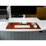 Kožená podložka na stůl hnědá 23 x 20 cm