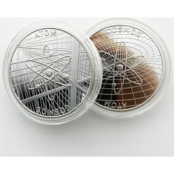 Přívěsek Mince Atom Cosmos Stříbrná
