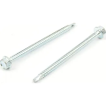 Šroub Samovrtný šroub do plechu 4,8x80 mm DIN 7504 K šestihranná hlava, zinek bílý (Samovrtný šroub do plechu se šestihrannou hlavou - TEX)