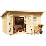 Dřevěný zahradní domek BPP B4-2 přírodní 396 x 298 cm